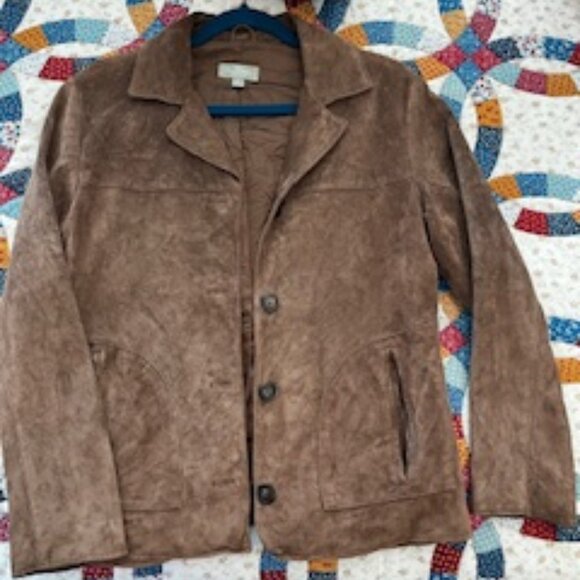 The Territory Ahead SUEDE Leather Jacket size L (petite) - Picture 1 of 6